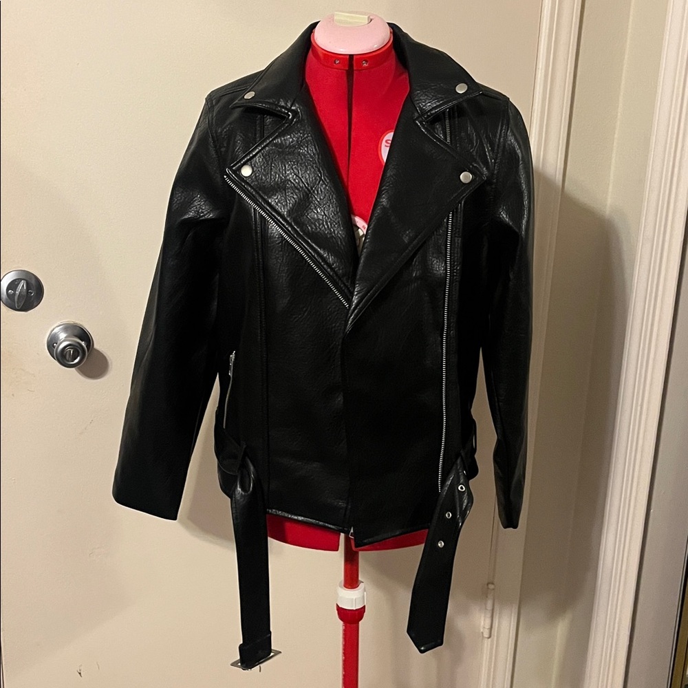 Old Navy Women's Black Pleather Jacket